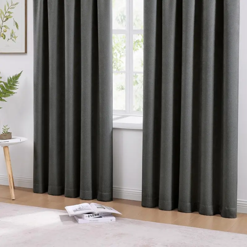 Night curtains, dark grey 117x137 cm x 2 pcs